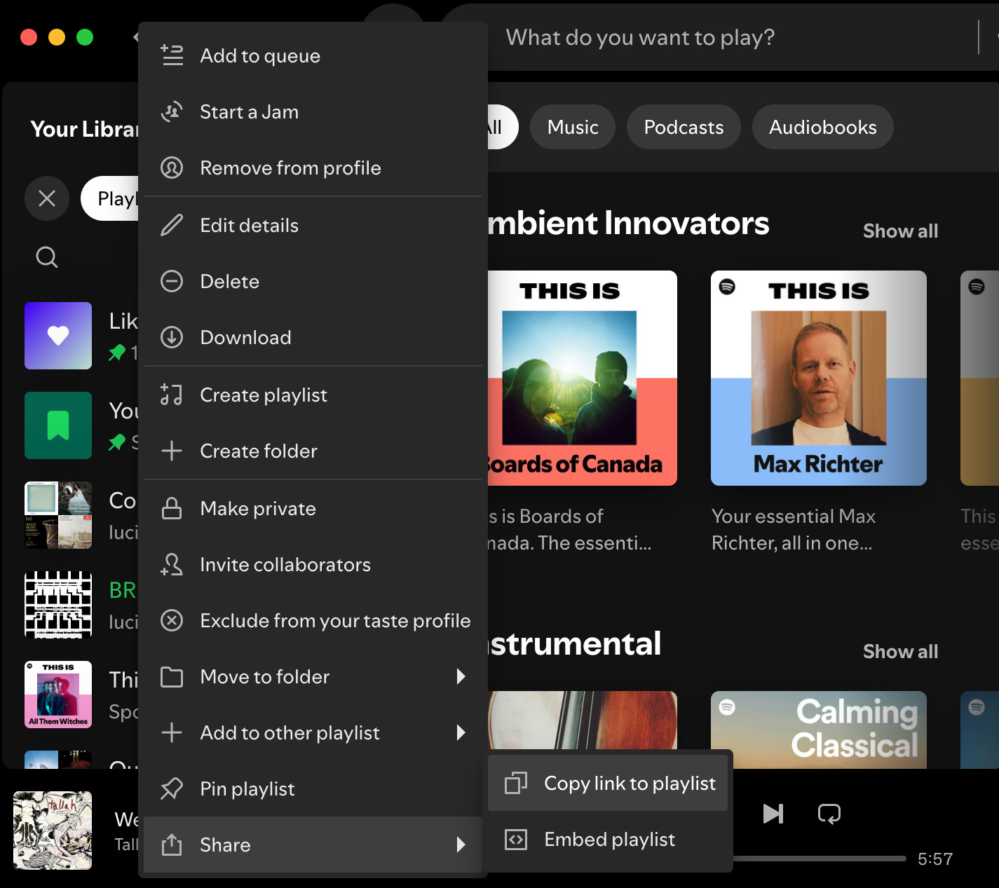 Copy to your own playlist